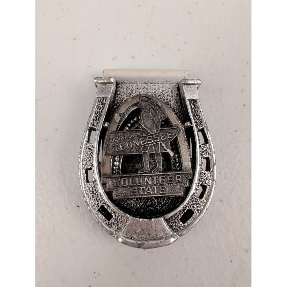 Vintage Nashville Tennessee Volunteer State Horseshoe Money Clip Souvenir